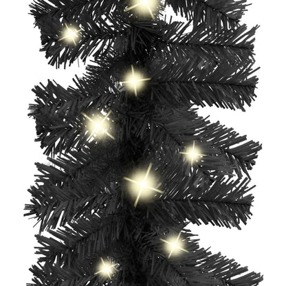 Weihnachtsgirlande mit LED 5 m Schwarz