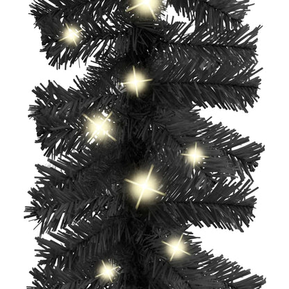 Weihnachtsgirlande mit LED 10 m Schwarz