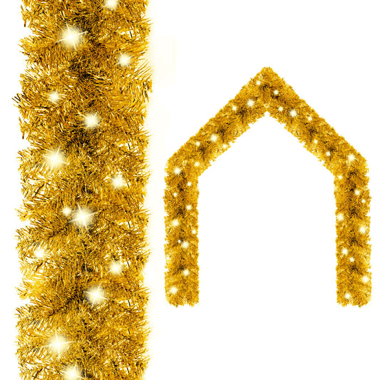 Weihnachtsgirlande mit LED 20 m Golden