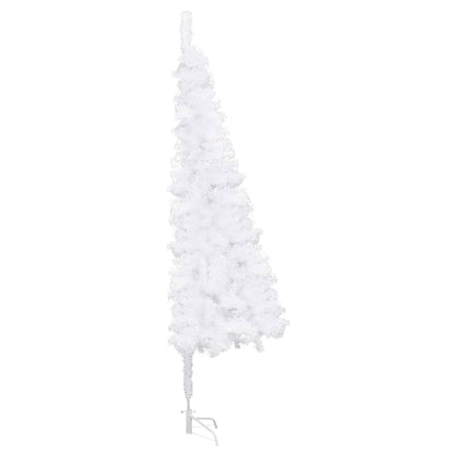 Sapin de Noël d'angle artificiel blanc 210 cm PVC