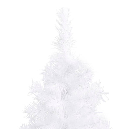 Sapin de Noël d'angle artificiel blanc 210 cm PVC