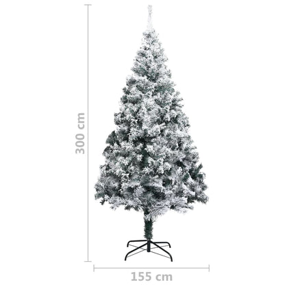 Künstlicher Weihnachtsbaum Beschneit Grün 300 cm PVC