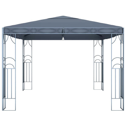 Pavillon avec guirlande lumineuse LED 400x300 cm anthracite