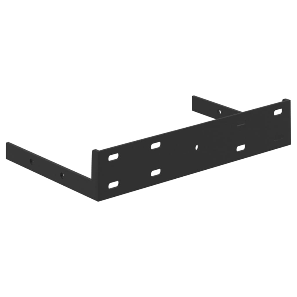 Schweberegale 2 Stk. Eichen-Optik und Weiß 23x23,5x3,8 cm MDF