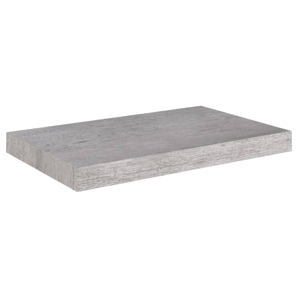 Schweberegale 2 Stk. Betongrau 50x23x3,8 cm MDF