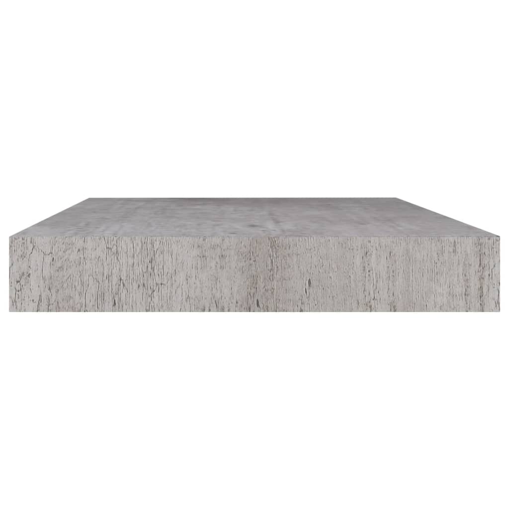 Schweberegale 2 Stk. Betongrau 50x23x3,8 cm MDF