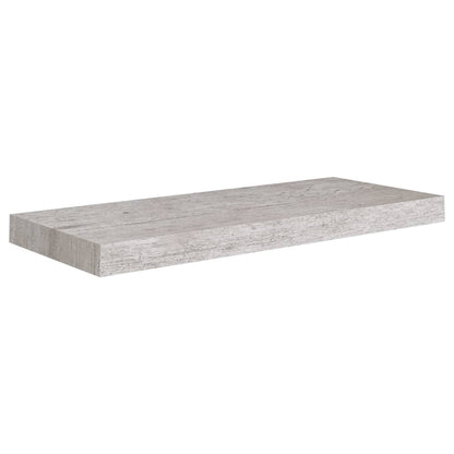 Schweberegale 2 Stk. Betongrau 60x23,5x3,8 cm MDF