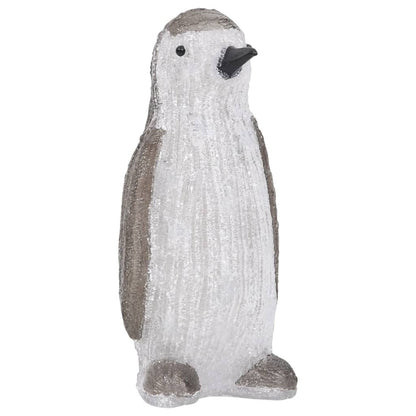 Figurine de Noël LED pingouin acrylique intérieur et extérieur 30 cm