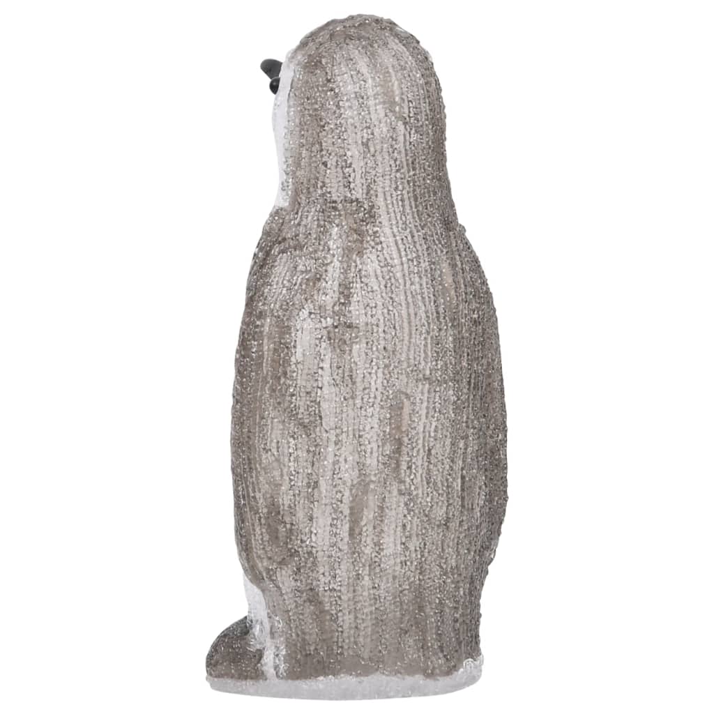 Figurine de Noël LED pingouin acrylique intérieur et extérieur 30 cm