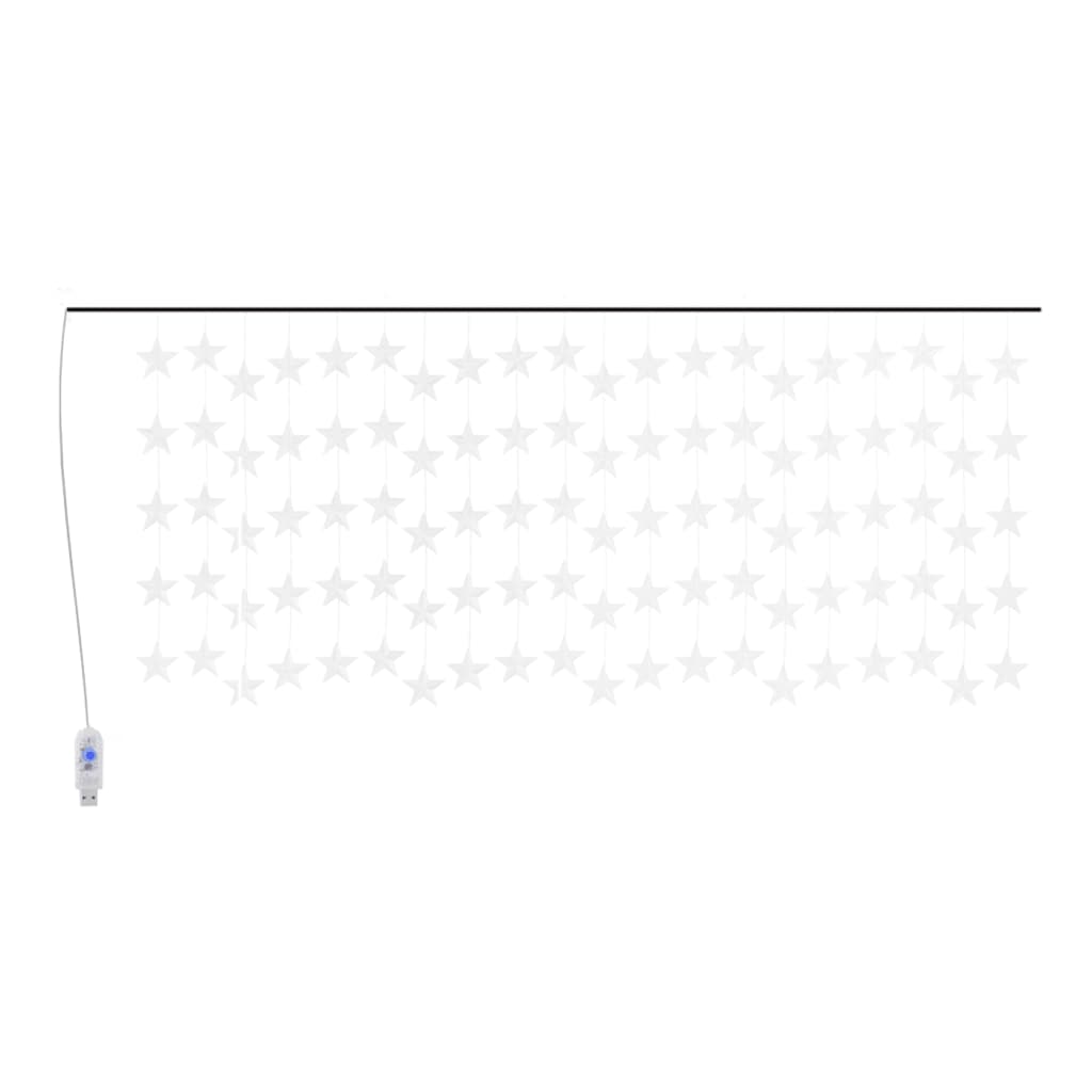 Guirnalda de luces LED tipo cortina de estrellas 500 LED azul 8 funciones