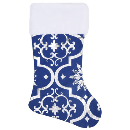 Luxus-Weihnachtsbaumdecke mit Socke Blau 122 cm Stoff