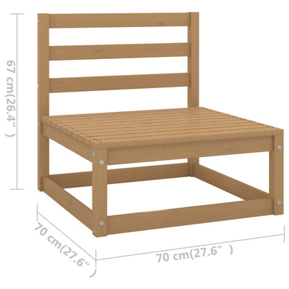 Canapé de jardin 4 places avec coussins en bois de pin massif