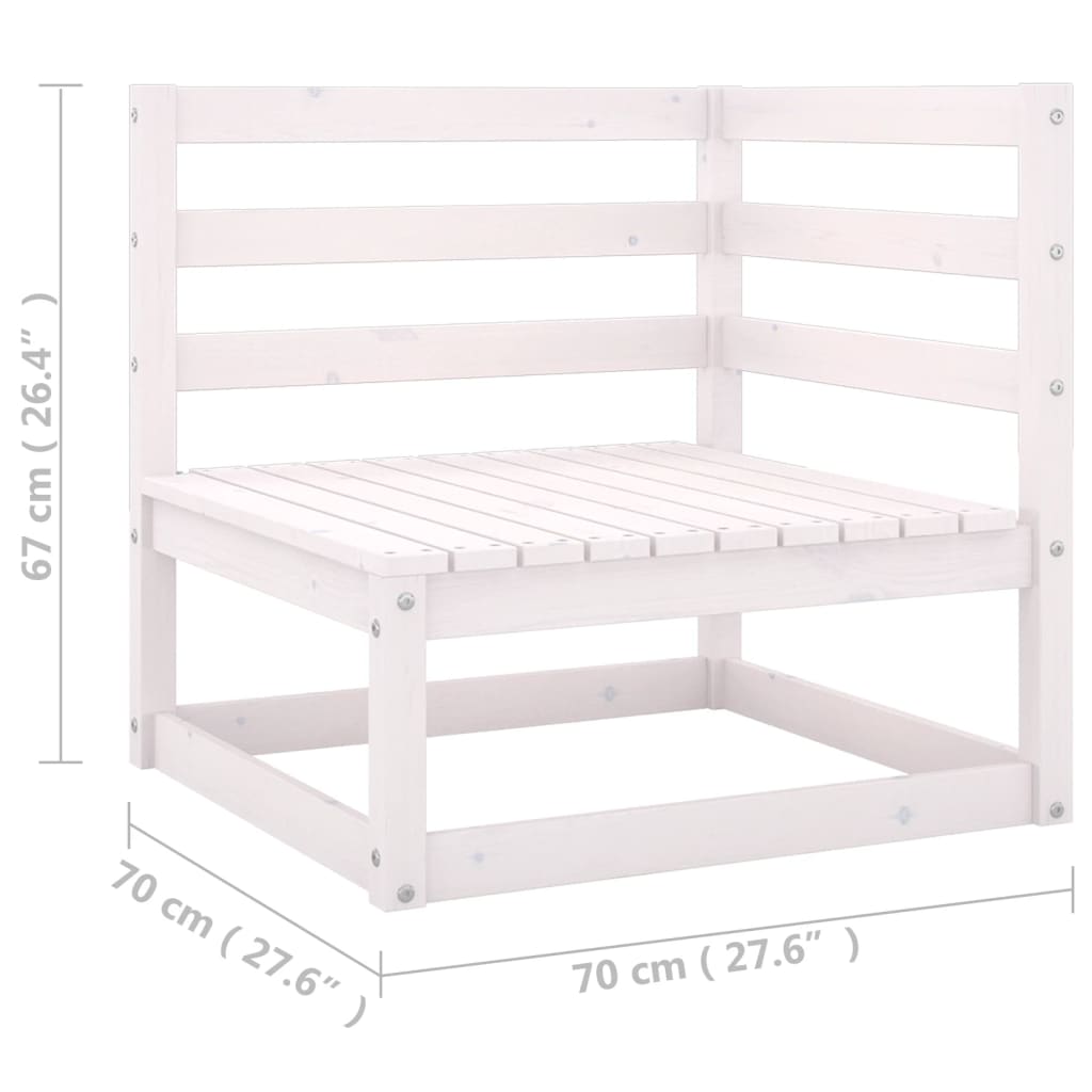 Canapé de jardin 4 places avec coussins en bois de pin massif