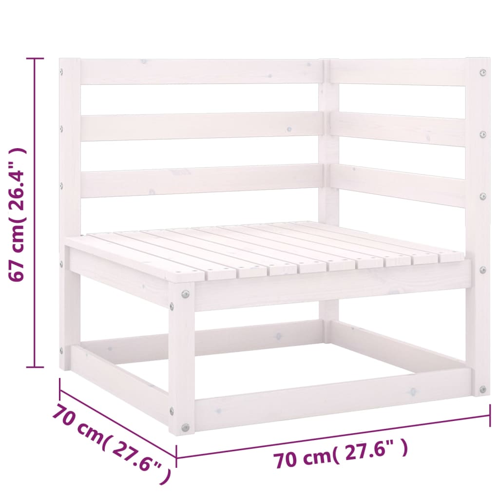 10-tlg. Garten-Lounge-Set mit Kissen Massivholz Kiefer