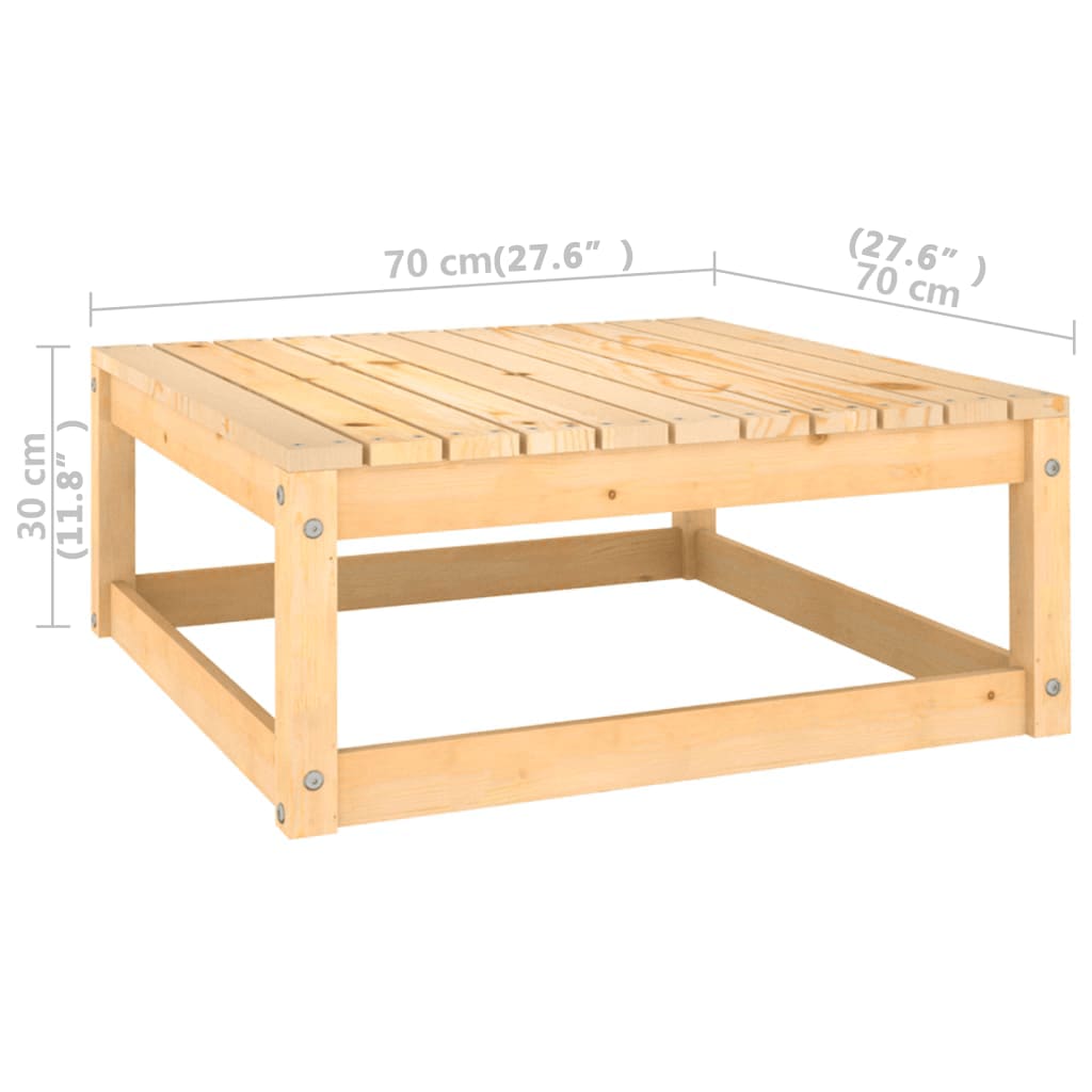 10-tlg. Garten-Lounge-Set mit Kissen Massivholz Kiefer