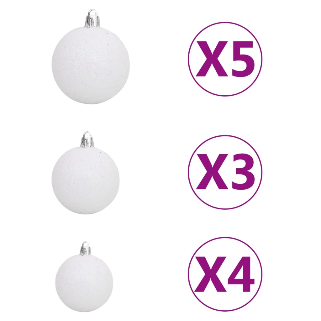 Künstlicher Weihnachtsbaum Nordmann LED & Kugeln Grün 180 cm