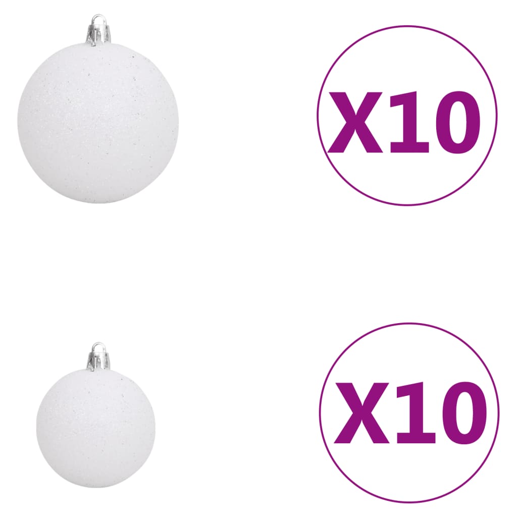 Künstlicher Weihnachtsbaum Nordmann LED & Kugeln Grün 210 cm