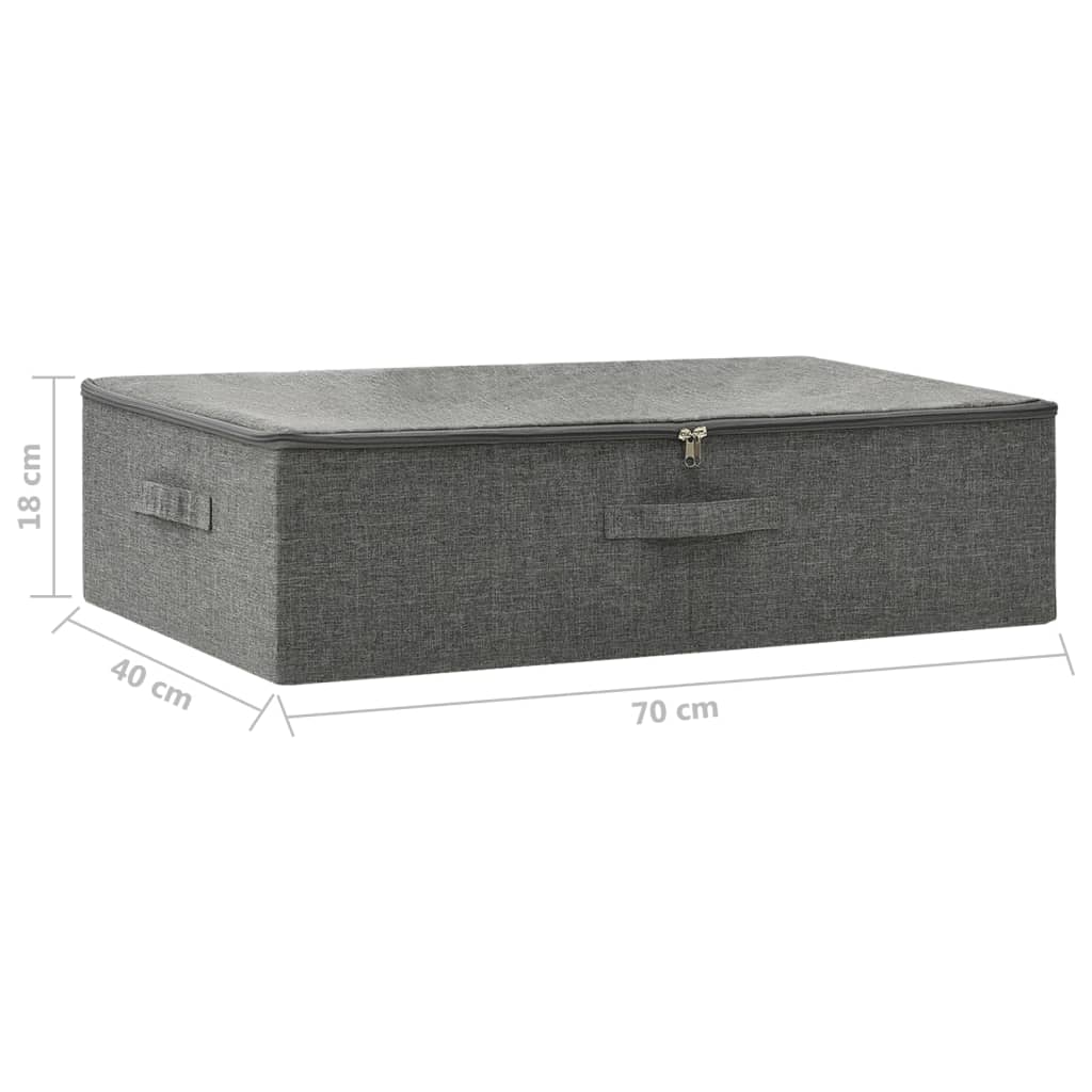 Aufbewahrungsbox Stoff 70x40x18 cm Anthrazit