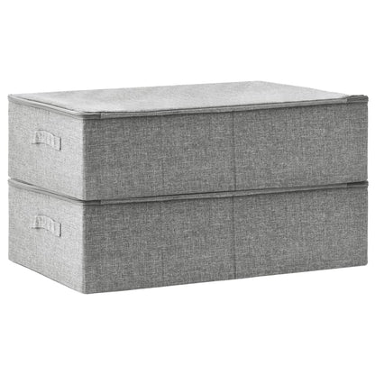 Aufbewahrungsboxen 2 Stk. Stoff 70x40x18 cm Grau