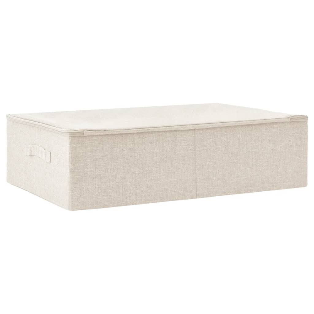 Aufbewahrungsbox Stoff 70x40x18 cm Creme