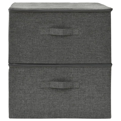 Aufbewahrungsboxen 2 Stk. Stoff 43x34x23 cm Anthrazit