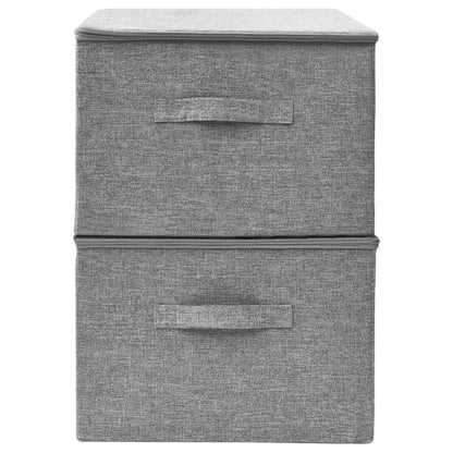 Boîtes de rangement 2 pcs Tissu 43x34x23 cm Gris