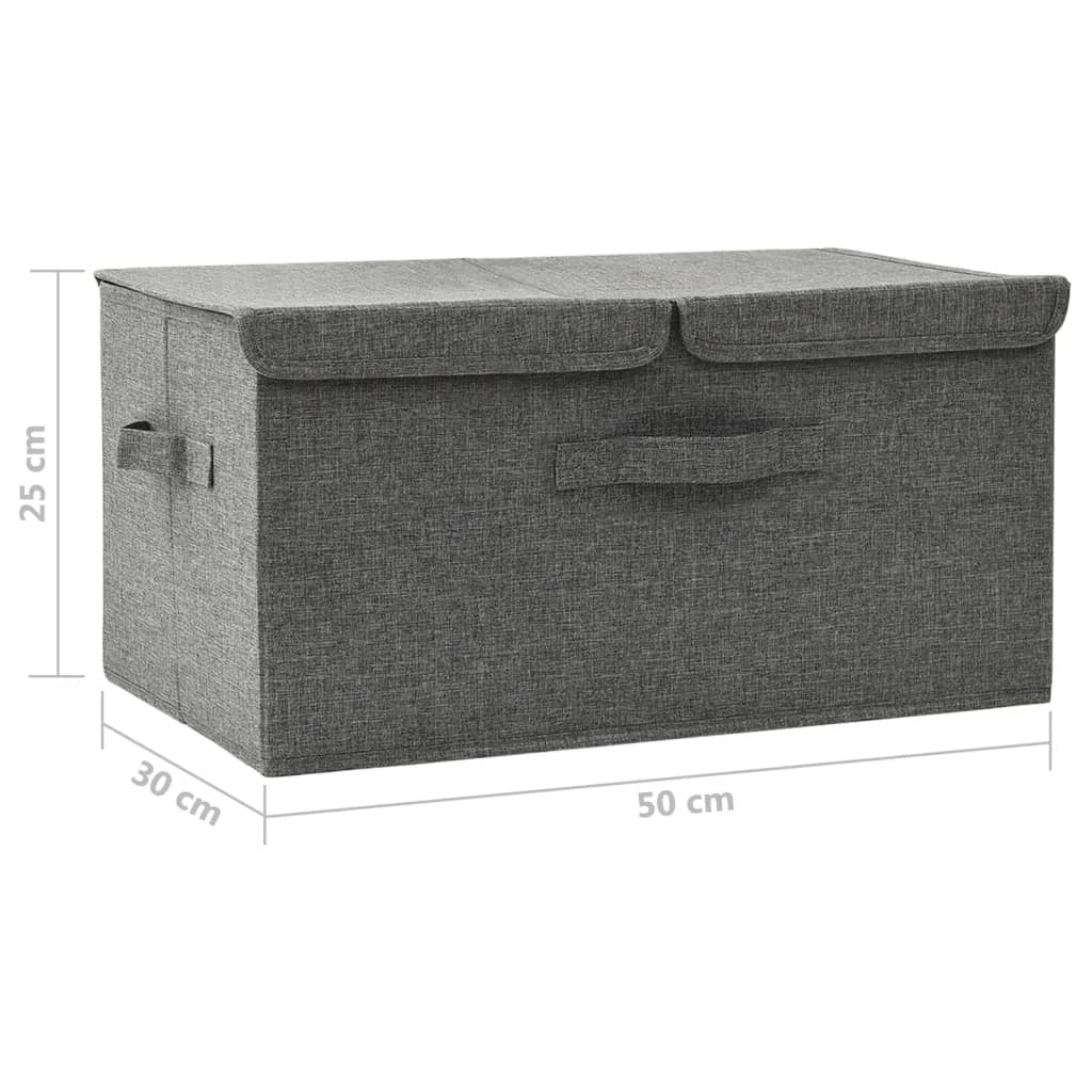 Aufbewahrungsbox Stoff 50x30x25 cm Anthrazit