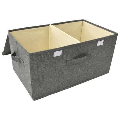 Aufbewahrungsboxen 2 Stk. Stoff 50x30x25 cm Anthrazit