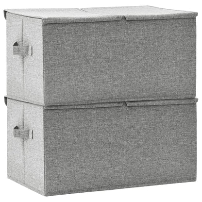 Aufbewahrungsboxen 2 Stk. Stoff 50x30x25 cm Grau