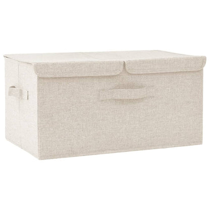 Aufbewahrungsbox Stoff 50x30x25 cm Creme