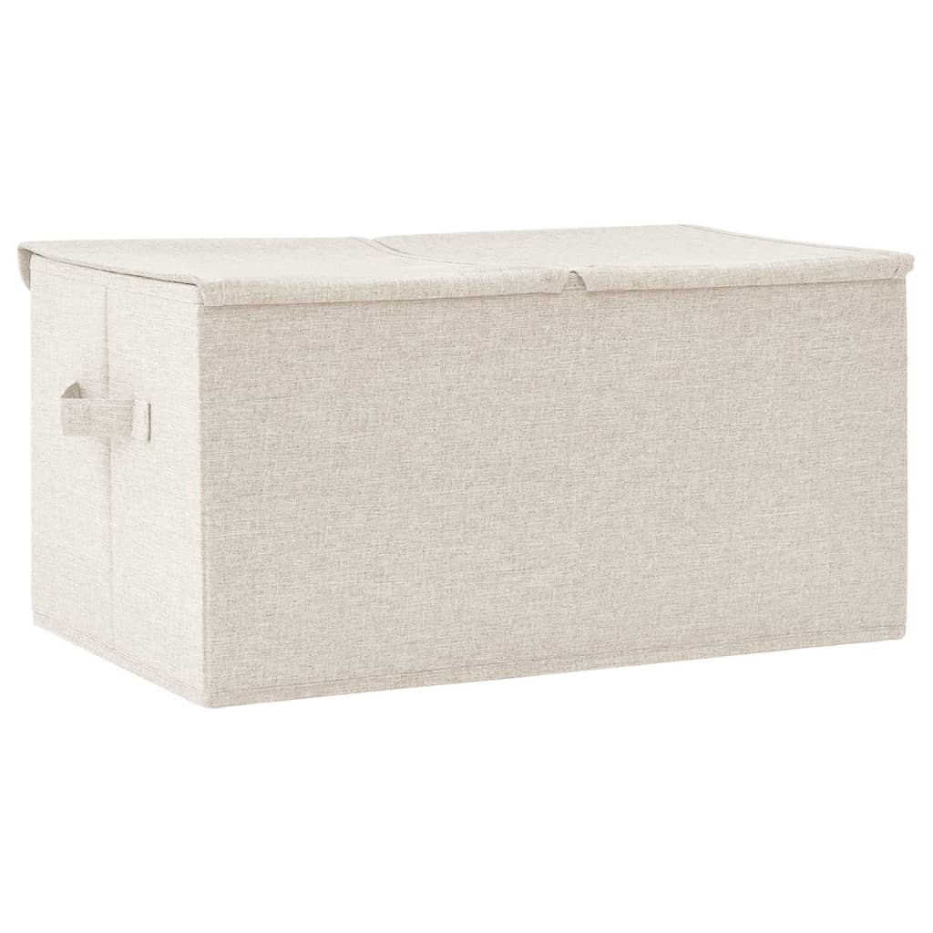 Aufbewahrungsbox Stoff 50x30x25 cm Creme