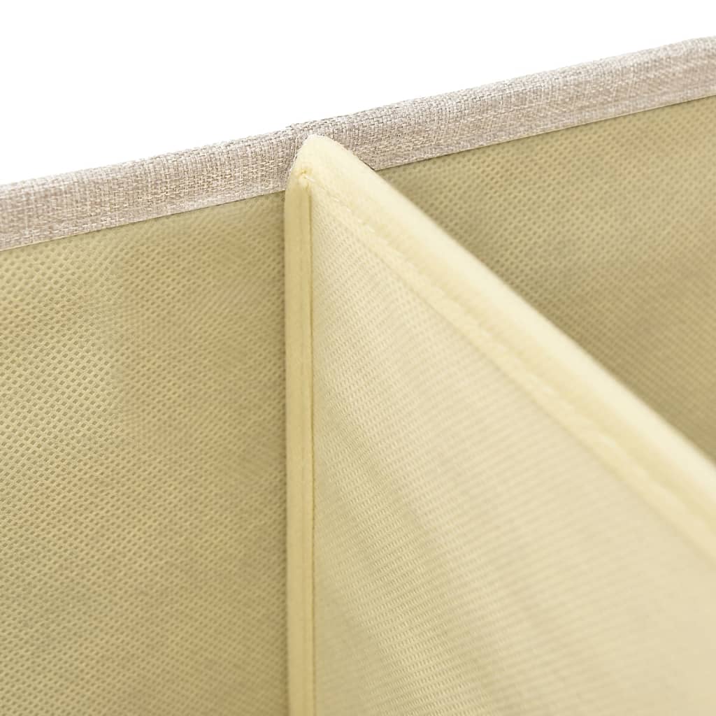 Aufbewahrungsboxen 2 Stk. Stoff 50x30x25 cm Creme