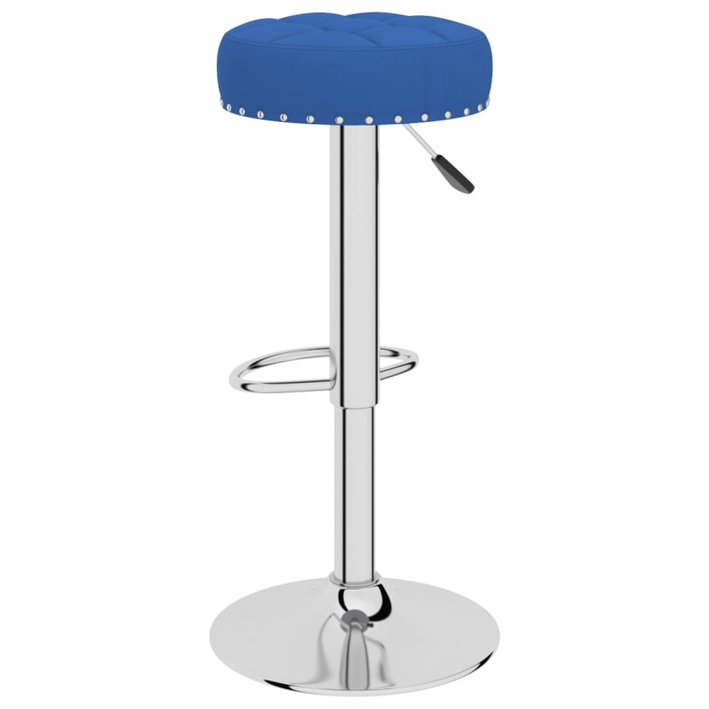 Barhocker 2 Stk. Blau Stoff