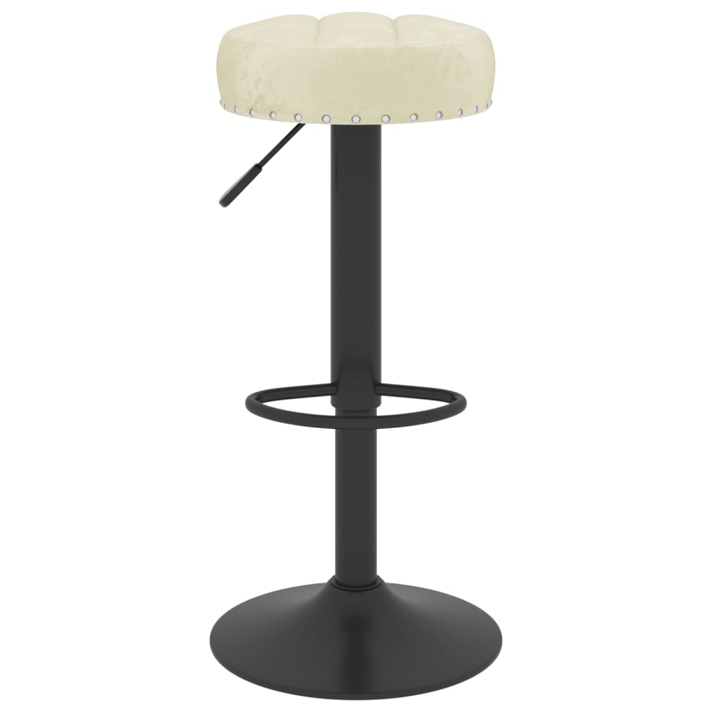 Barhocker 2 Stk. Creme Samt