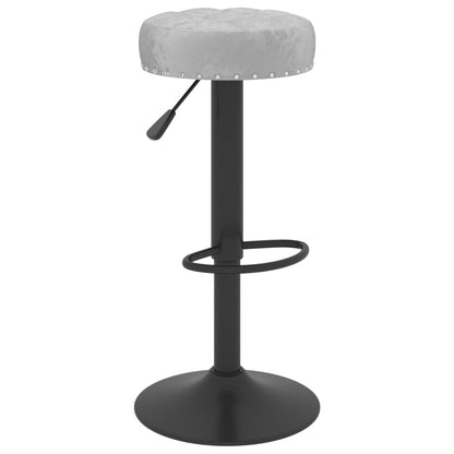 Tabourets de bar 2 pcs. Velours gris