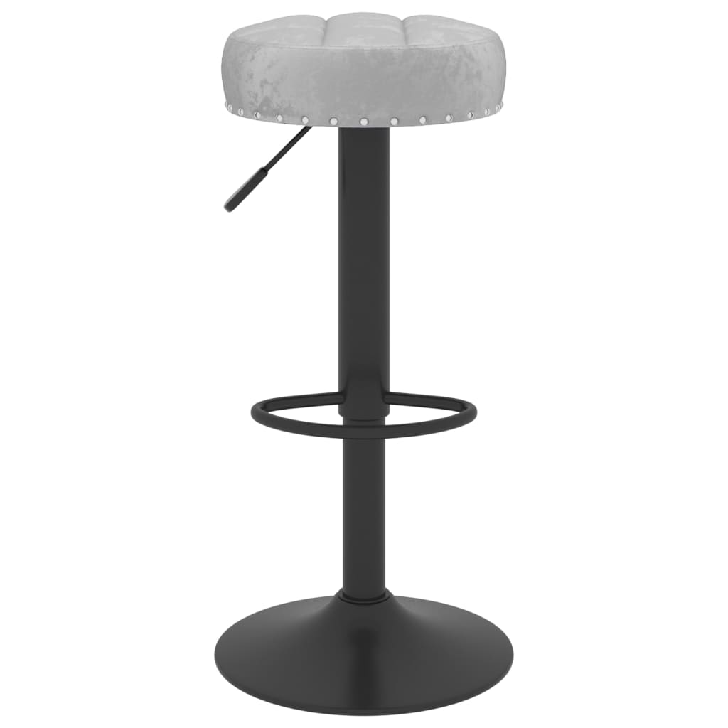 Tabourets de bar 2 pcs. Velours gris