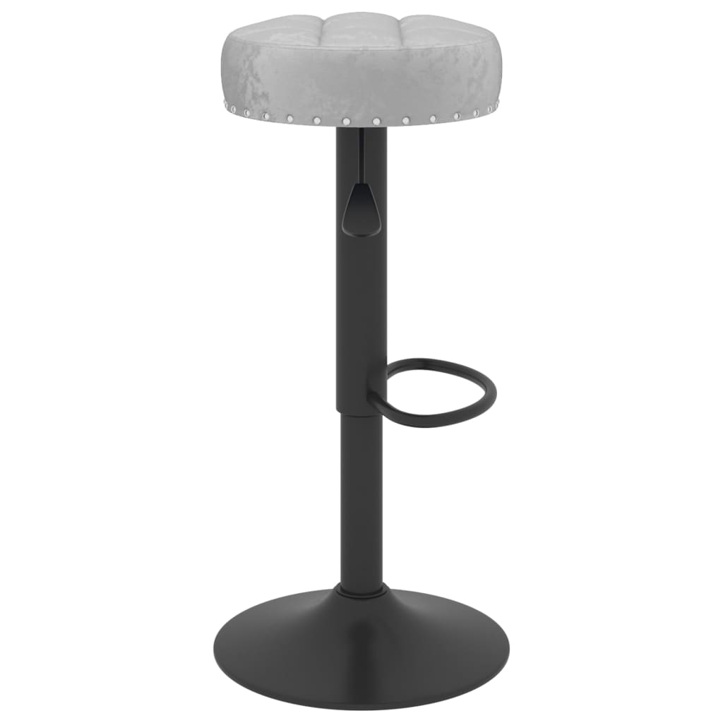 Tabourets de bar 2 pcs. Velours gris