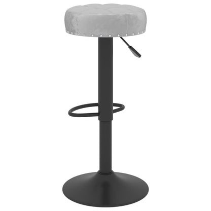 Tabourets de bar 2 pcs. Velours gris