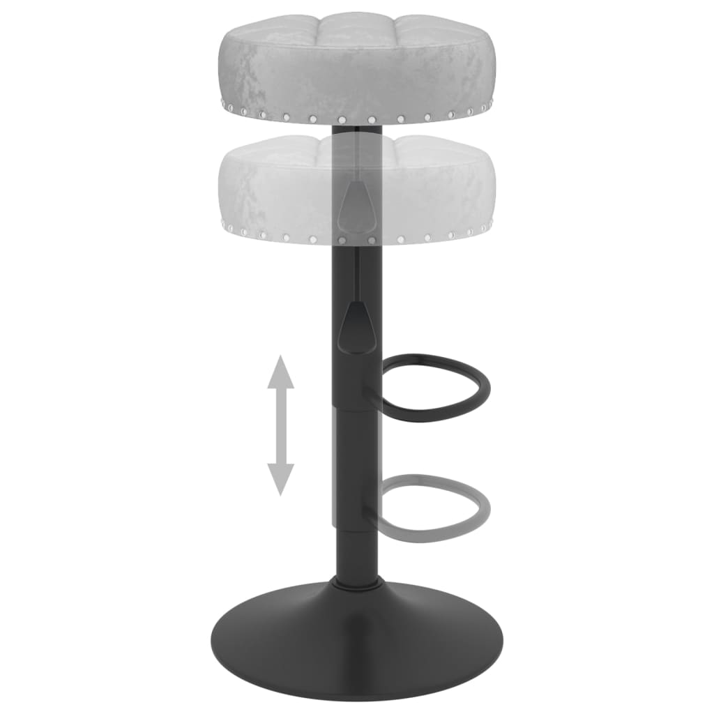 Tabourets de bar 2 pcs. Velours gris