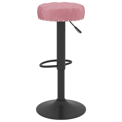 Barhocker 2 Stk. Rosa Samt