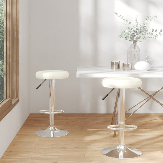 Barhocker 2 Stk. Creme Kunstleder