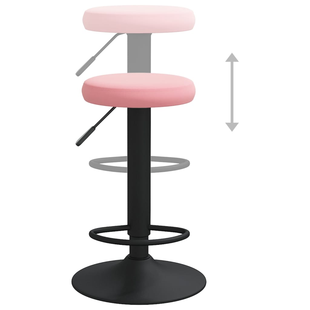 Barhocker 2 Stk. Rosa Samt