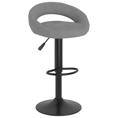 Tabourets de bar 2 pcs. Velours gris clair