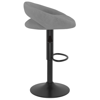 Tabourets de bar 2 pcs. Velours gris clair