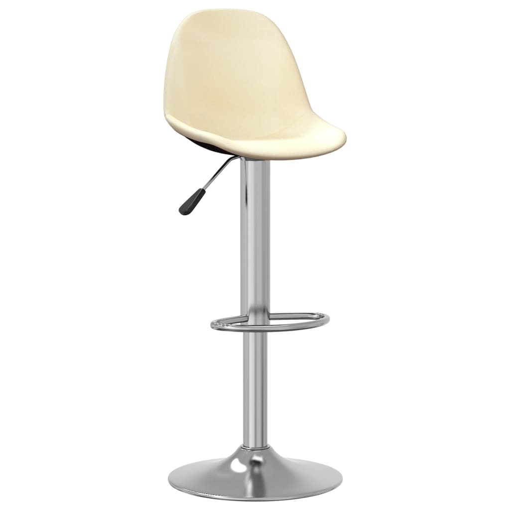 Barhocker 2 Stk. Creme Stoff