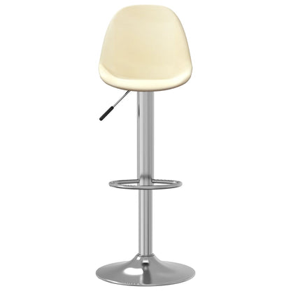 Barhocker 2 Stk. Creme Stoff