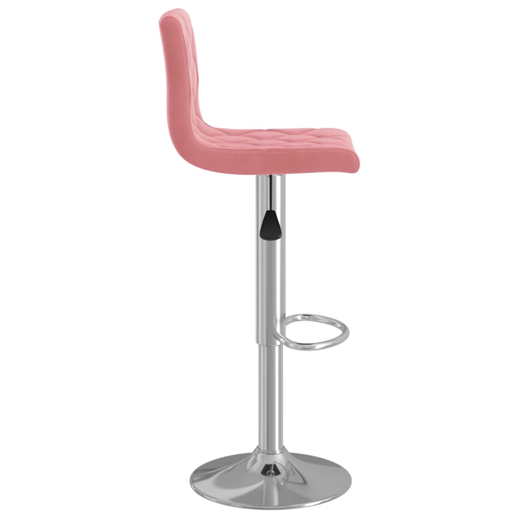 Barhocker 2 Stk. Rosa Samt