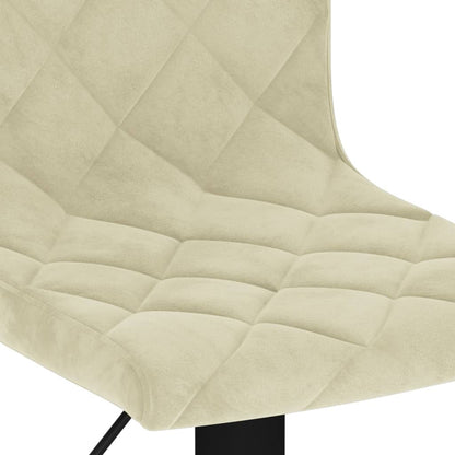 Barhocker 2 Stk. Creme Samt