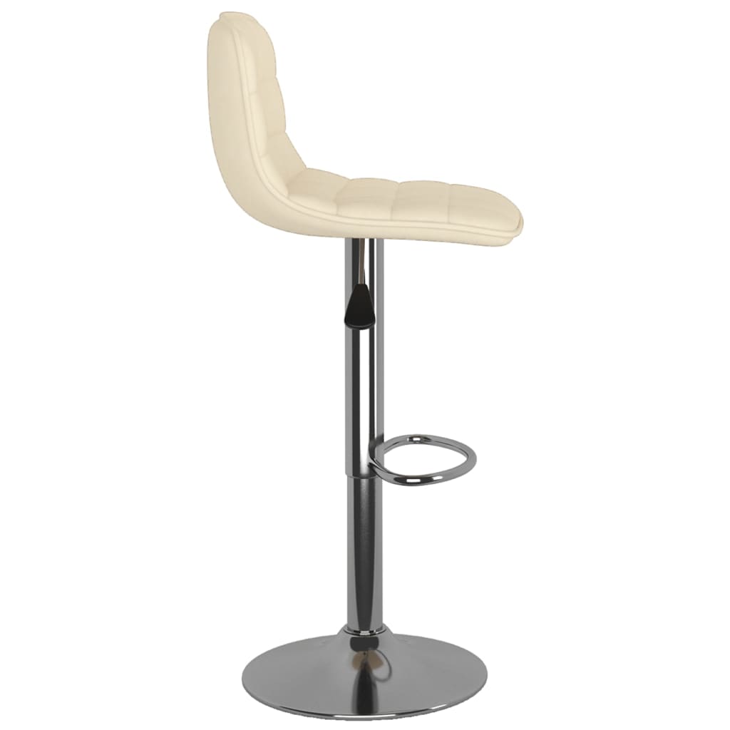 Barhocker 2 Stk. Creme Stoff