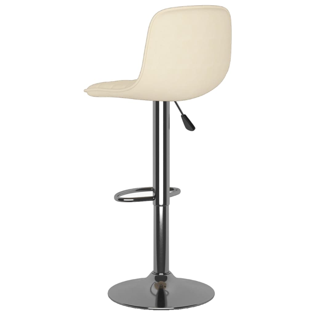 Barhocker 2 Stk. Creme Stoff